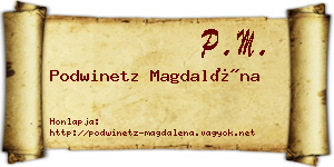 Podwinetz Magdaléna névjegykártya
